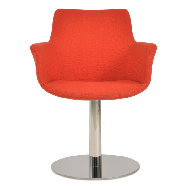 Soho Concept Bottega Arm Large Office Chair With Camira Yoredale Fabric & Genuine Leather - 10-year Guarantee Orange  Soho-concept-dining-chair-01116