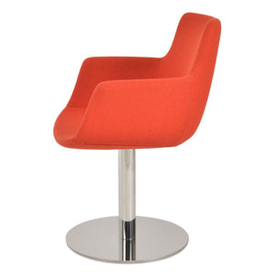 Soho Concept Bottega Arm Large Office Chair With Camira Yoredale Fabric & Genuine Leather - 10-year Guarantee Orange  Soho-concept-dining-chair-01116