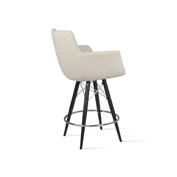 Soho Concept Bottega Ergonomic Arm Barstools & Counterstools - Premium Fabrics, Adjustable Heights, 10-year Warranty Black,White  Soho-concept-dining-chair-07478