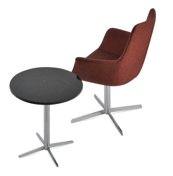 Soho Concept Bottega Arm (Large) Office Chair - Stylish Upholstered Dining Chair With 10-year Guarantee & Comfort Black,Red,Chrome  Soho-concept-dining-chair-01145