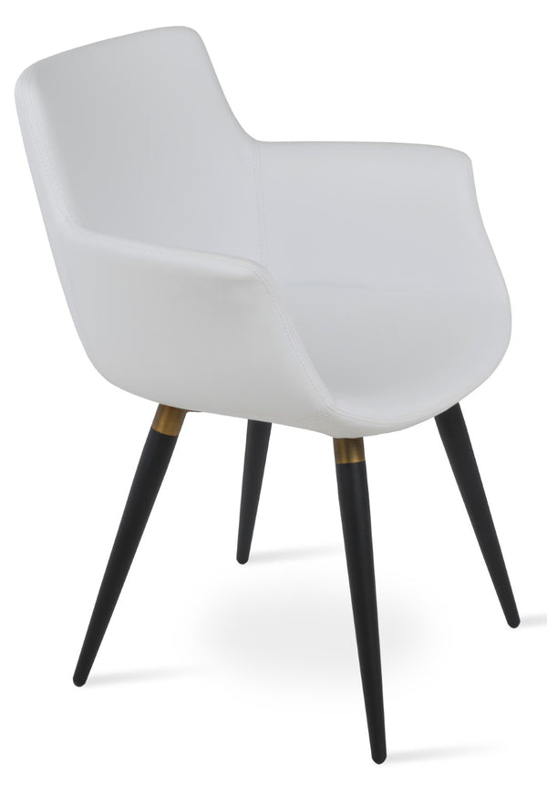 Soho Concept Bottega Arm Office Chair - Stylish Leatherette Dining Chair With Adjustable Heights & 2-year Guarantee Black,Gold,White  Soho-concept-dining-chair-01162