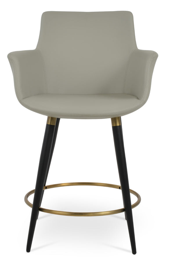 Soho Concept Bottega Adjustable Arm Barstools & Counterstools - Stylish Leatherette, 2-year Guarantee, Made In Turkiye Black,Gold,Grey  Soho-concept-dining-chair-10649