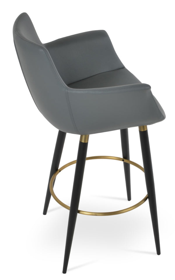 Soho Concept Bottega Adjustable Arm Barstools & Counterstools - Stylish Leatherette, 2-year Guarantee, Made In Turkiye Black,Gold,Grey  Soho-concept-dining-chair-07480