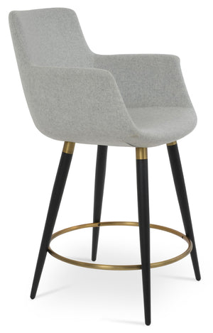 Soho Concept Bottega Ergonomic Arm Barstools & Counterstools - Adjustable Heights, Premium Wool Fabrics, 10-year Guarantee Black,Gold,Silver  Soho-concept-dining-chair-10648