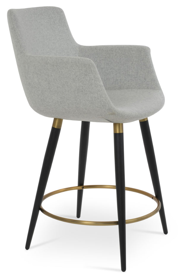 Soho Concept Bottega Ergonomic Arm Barstools & Counterstools - Adjustable Heights, Premium Wool Fabrics, 10-year Guarantee Black,Gold,Silver  Soho-concept-dining-chair-10648