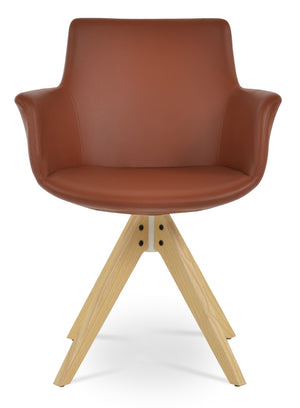 Soho Concept Bottega Arm Office Chair - Stylish Leatherette Dining Chair With Adjustable Heights & 2-year Guarantee Ash  Soho-concept-dining-chair-01200