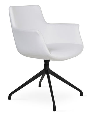 Soho Concept Bottega Arm Office Chair - Stylish Leatherette Dining Chair With Adjustable Heights & 2-year Guarantee Black,White  Soho-concept-dining-chair-01190