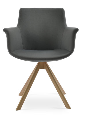 Soho Concept Bottega Arm Office Chair - Stylish Comfort With Adjustable Height, Premium Fabrics & 10-year Warranty Grey  Soho-concept-dining-chair-01180