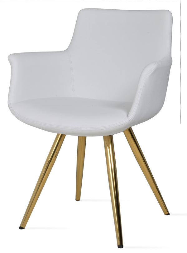 Soho Concept Bottega Arm Office Chair - Stylish Leatherette Dining Chair With Adjustable Heights & 2-year Guarantee White  Soho-concept-dining-chair-01181