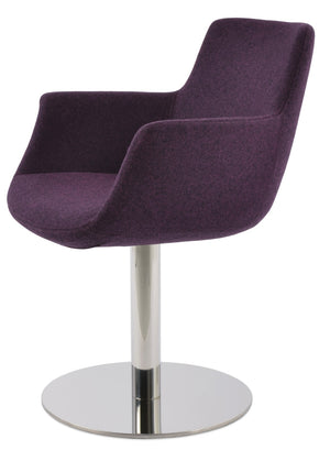 Soho Concept Bottega Arm Office Chair - Stylish Adjustable Dining Chair In Wool & Boucle Fabrics, 10-year Warranty   Soho-concept-dining-chair-01193