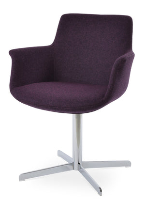 Soho Concept Bottega Arm Office Chair - Stylish Adjustable Dining Chair In Wool & Boucle Fabrics, 10-year Warranty   Soho-concept-dining-chair-01193