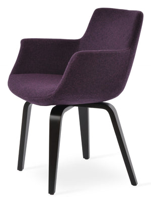 Soho Concept Bottega Arm Office Chair - Stylish Adjustable Dining Chair In Wool & Boucle Fabrics, 10-year Warranty   Soho-concept-dining-chair-01193