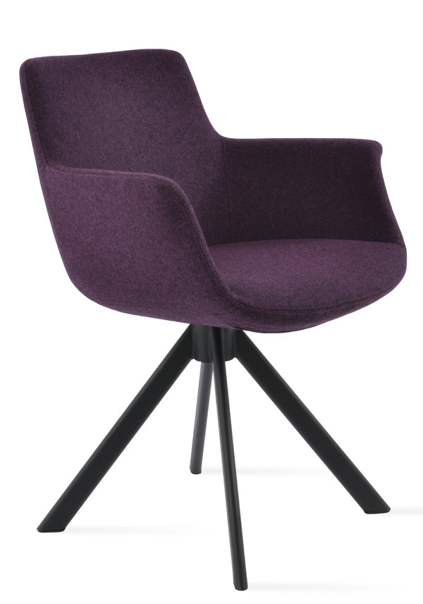 Soho Concept Bottega Arm Office Chair - Stylish Adjustable Dining Chair In Wool & Boucle Fabrics, 10-year Warranty   Soho-concept-dining-chair-01193