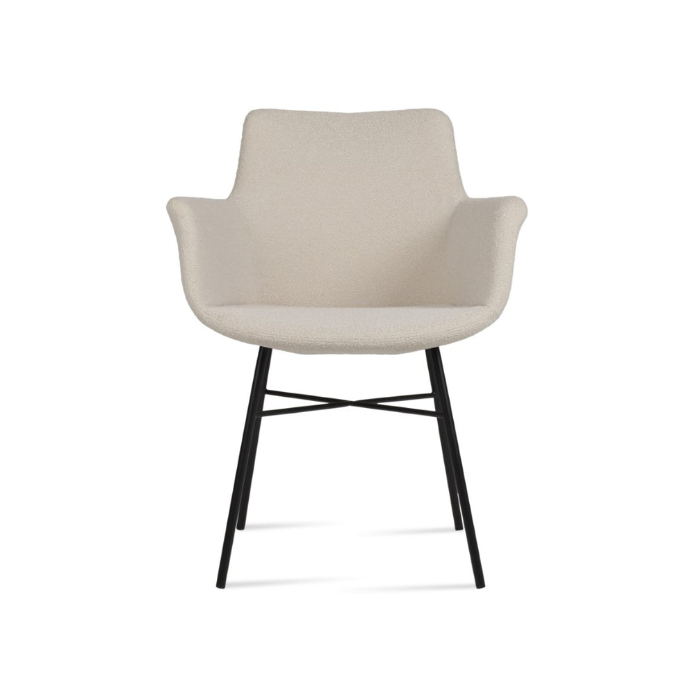 Soho Concept Bottega Arm Office Chair - Stylish Comfort With Adjustable Height, Premium Fabrics & 10-year Warranty Grey  Soho-concept-dining-chair-01180