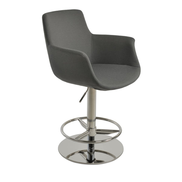 Soho Concept Bottega Ergonomic Arm Barstools & Counterstools - Premium Fabrics, Adjustable Heights, 10-year Warranty Grey  Soho-concept-dining-chair-10655