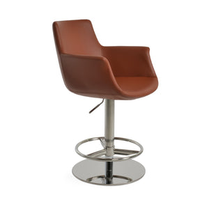 Soho Concept Bottega Arm Barstools & Counterstools - Stylish Leatherette Seats With Adjustable Heights & 2-year Warranty Cinnamon  Soho-concept-dining-chair-10656
