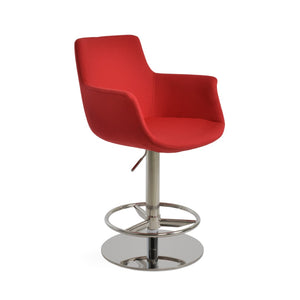 Soho Concept Bottega Ergonomic Arm Barstools & Counterstools - Premium Fabrics, Adjustable Heights, 10-year Warranty Red  Soho-concept-dining-chair-10654