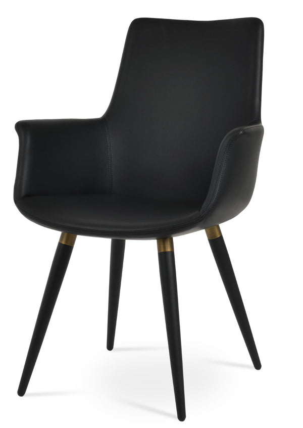Soho Concept Bottega Arm Office Chair - Stylish Leatherette Dining Chair With Adjustable Heights & 2-year Guarantee Black,Gold  Soho-concept-dining-chair-01250