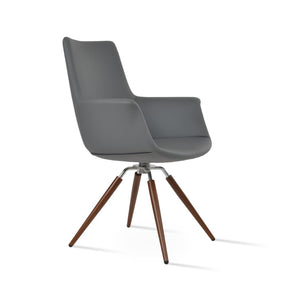 Soho Concept Bottega Arm Office Chair - Stylish Leatherette Dining Chair With Adjustable Heights & 2-year Guarantee Grey  Soho-concept-dining-chair-01313