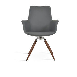 Soho Concept Bottega Arm Office Chair - Stylish Leatherette Dining Chair With Adjustable Heights & 2-year Guarantee Grey  Soho-concept-dining-chair-01313