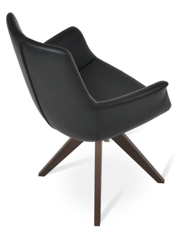 Soho Concept Bottega Arm Office Chair - Stylish Leatherette Dining Chair With Adjustable Heights & 2-year Guarantee Walnut,Black  Soho-concept-dining-chair-01266