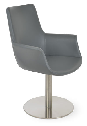 Soho Concept Bottega Arm Office Chair - Stylish Leatherette Dining Chair With Adjustable Heights & 2-year Guarantee Grey  Soho-concept-dining-chair-01262