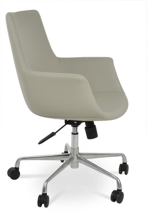 Soho Concept Bottega High Back Office Chair - Leatherette Ppm-fr, 2-year Warranty, Adjustable Height & Style Light Grey  Soho-concept-dining-chair-11686
