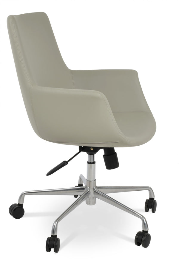 Soho Concept Bottega High Back Office Chair - Leatherette Ppm-fr, 2-year Warranty, Adjustable Height & Style Light Grey  Soho-concept-dining-chair-11686
