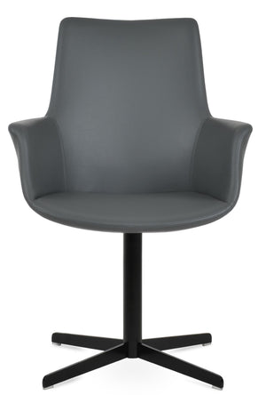 Soho Concept Bottega Arm Office Chair - Stylish Leatherette Dining Chair With Adjustable Heights & 2-year Guarantee Black,Grey  Soho-concept-dining-chair-01257