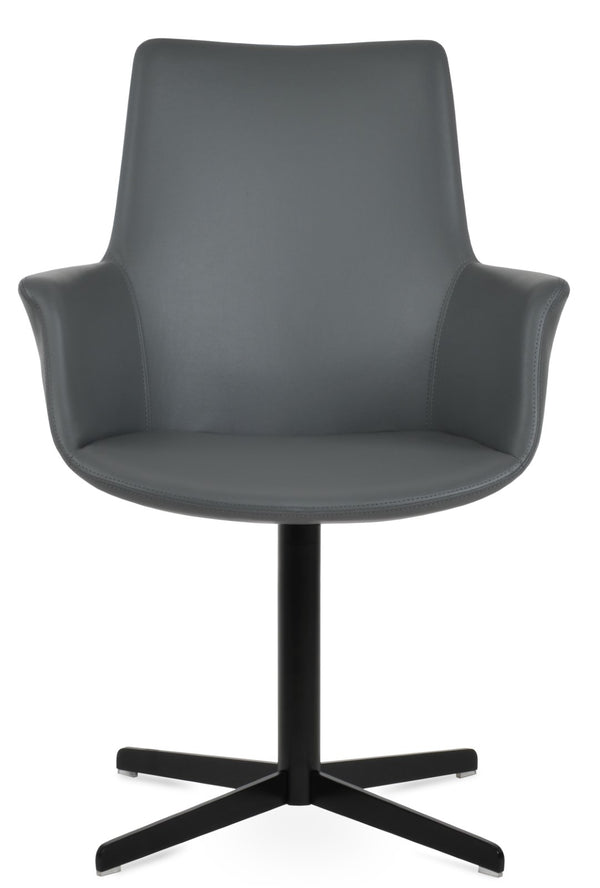 Soho Concept Bottega Arm Office Chair - Stylish Leatherette Dining Chair With Adjustable Heights & 2-year Guarantee Black,Grey  Soho-concept-dining-chair-01257