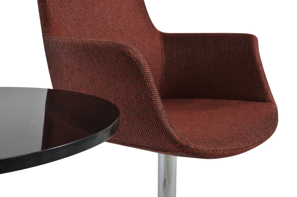 Soho Concept Bottega Ergonomic Arm Office Chair With Premium Camira Fabric, Adjustable Heights & 10-year Warranty Red  Soho-concept-dining-chair-01389