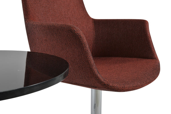 Soho Concept Bottega Ergonomic Arm Office Chair With Premium Camira Fabric, Adjustable Heights & 10-year Warranty Red  Soho-concept-dining-chair-01389