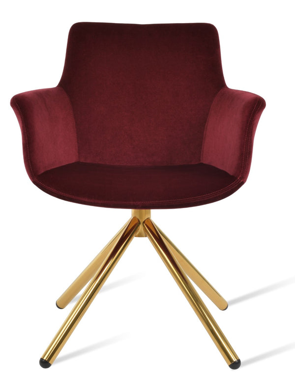 Soho Concept Bottega Arm (Large) Office Chair - Stylish Upholstered Dining Chair With 10-year Guarantee & Comfort Cherry  Soho-concept-dining-chair-01407