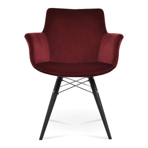 Soho Concept Bottega Arm (Large) Office Chair - Stylish Upholstered Dining Chair With 10-year Guarantee & Comfort Black  Soho-concept-dining-chair-01406