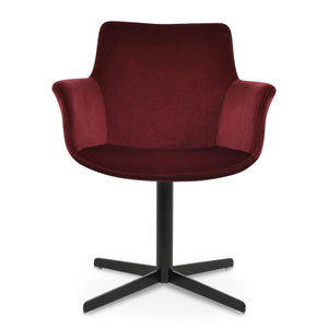 Soho Concept Bottega Arm Office Chair - Stylish Comfort With Adjustable Height, Premium Fabrics & 10-year Warranty Cherry  Soho-concept-dining-chair-01399