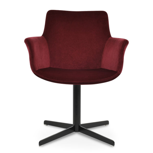 Soho Concept Bottega Arm Office Chair - Stylish Comfort With Adjustable Height, Premium Fabrics & 10-year Warranty Cherry  Soho-concept-dining-chair-01399