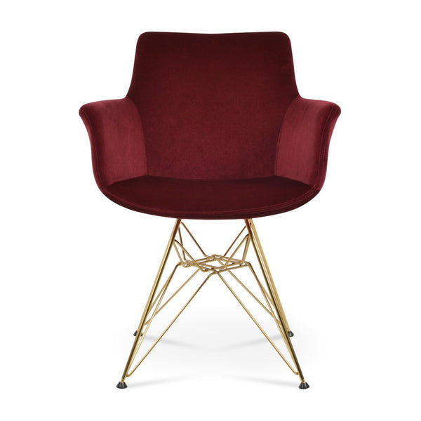 Soho Concept Bottega Arm (Large) Office Chair - Stylish Upholstered Dining Chair With 10-year Guarantee & Comfort Gold  Soho-concept-dining-chair-01404