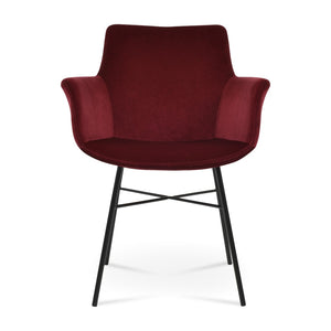 Soho Concept Bottega Arm (Large) Office Chair - Stylish Upholstered Dining Chair With 10-year Guarantee & Comfort Black  Soho-concept-dining-chair-01400