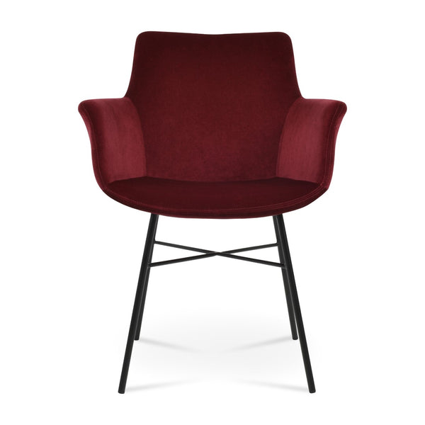 Soho Concept Bottega Arm (Large) Office Chair - Stylish Upholstered Dining Chair With 10-year Guarantee & Comfort Black  Soho-concept-dining-chair-01400