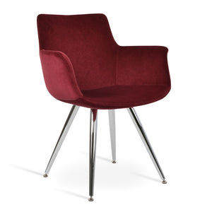 Soho Concept Bottega Arm (Large) Office Chair - Stylish Upholstered Dining Chair With 10-year Guarantee & Comfort Cherry  Soho-concept-dining-chair-01402
