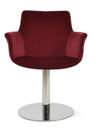 Soho Concept Bottega Arm (Large) Office Chair - Stylish Upholstered Dining Chair With 10-year Guarantee & Comfort Cherry  Soho-concept-dining-chair-01409