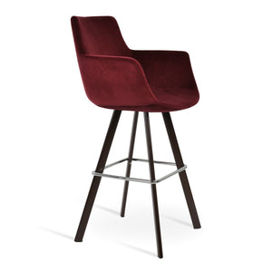 Soho Concept Bottega Ergonomic Arm Barstools & Counterstools - Premium Fabrics, Adjustable Heights, 10-year Warranty Walnut  Soho-concept-dining-chair-07482