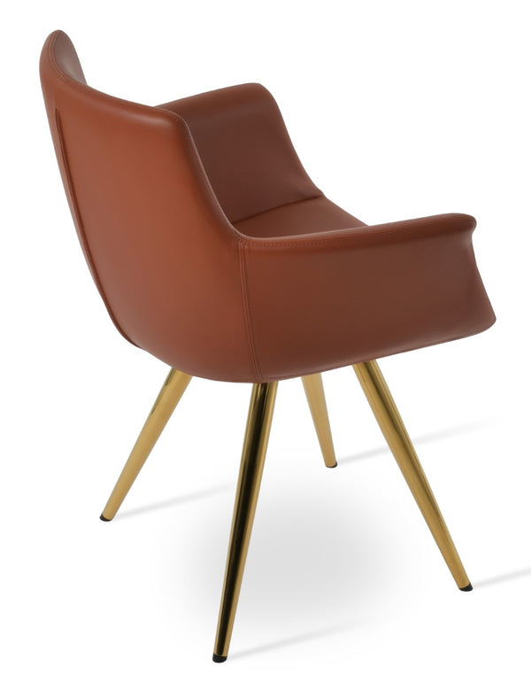 Soho Concept Bottega Arm Office Chair - Stylish Leatherette Dining Chair With Adjustable Heights & 2-year Guarantee Gold  Soho-concept-dining-chair-01398