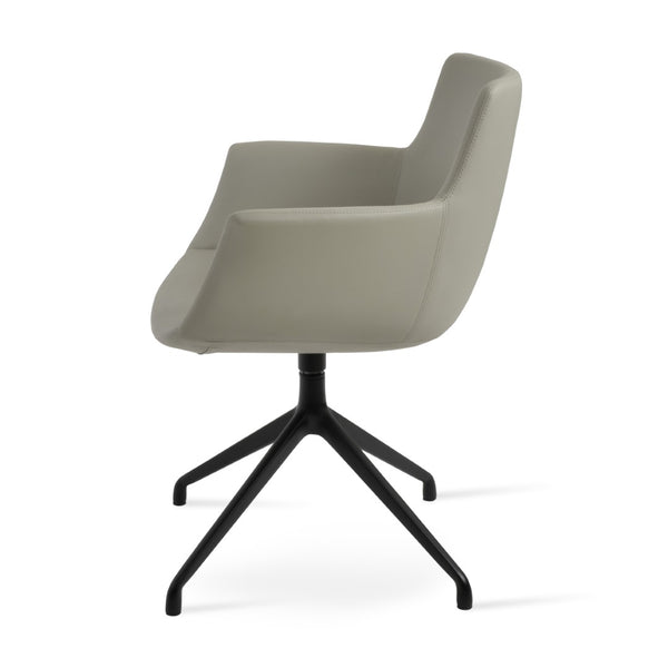 Soho Concept Bottega Arm (Large) Office Chair – Stylish Leatherette Design With Steel Base & 2-year Warranty Black,Light Grey  Soho-concept-dining-chair-01427