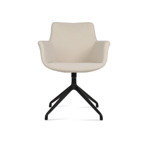 Soho Concept Bottega Arm (Large) Office Chair - Stylish Upholstered Dining Chair With 10-year Guarantee & Comfort Black,White  Soho-concept-dining-chair-01410