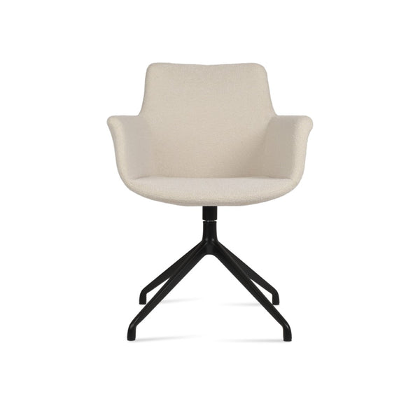 Soho Concept Bottega Arm (Large) Office Chair - Stylish Upholstered Dining Chair With 10-year Guarantee & Comfort Black,White  Soho-concept-dining-chair-01410