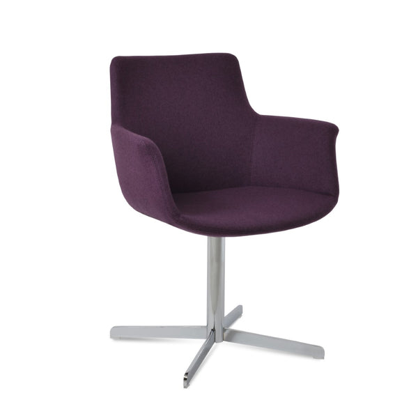 Soho Concept Bottega Arm Large Office Chair - Stylish Chrome Base, Versatile Heights, 10-year Fabric Guarantee! Chrome  Soho-concept-dining-chair-01142