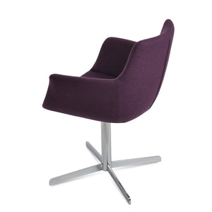 Soho Concept Bottega Arm Large Office Chair - Stylish Chrome Base, Versatile Heights, 10-year Fabric Guarantee! Chrome  Soho-concept-dining-chair-01142