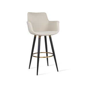 Soho Concept Bottega Ergonomic Arm Barstools & Counterstools - Premium Fabrics, Adjustable Heights, 10-year Warranty Black,Brass,White  Soho-concept-dining-chair-10604