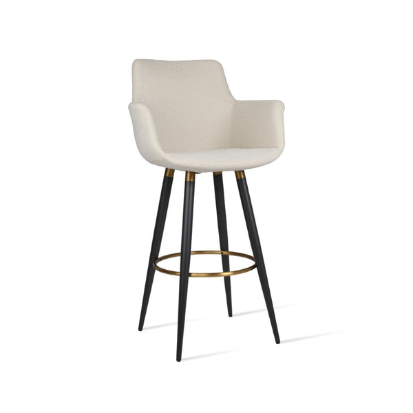Soho Concept Bottega Ergonomic Arm Barstools & Counterstools - Premium Fabrics, Adjustable Heights, 10-year Warranty Black,Brass,White  Soho-concept-dining-chair-10604